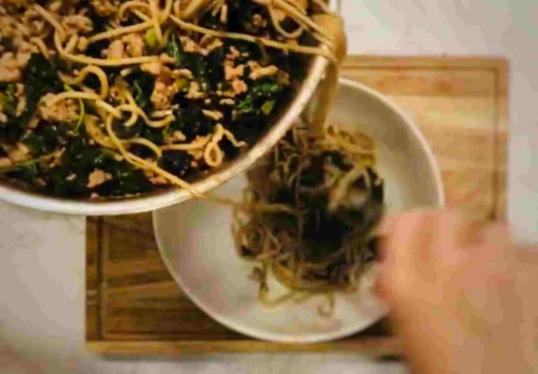 Sichuan Dan Dan Noodles with Pork and Braised Greens