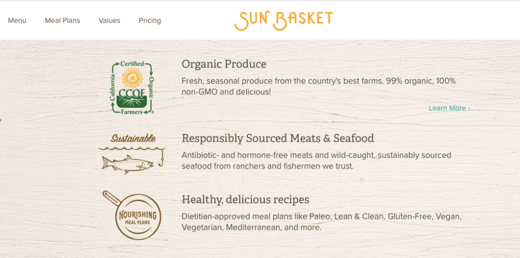 Sun Basket Website