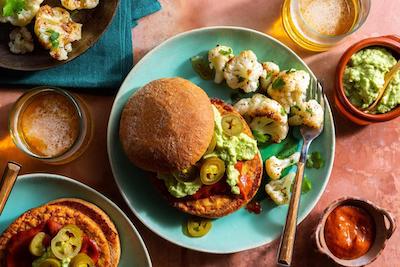 Spicy barbacoa tofu burgers