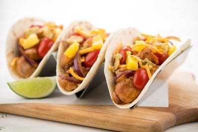 Hawaiian Chicken Thigh Tacos with Pineapple Salsa