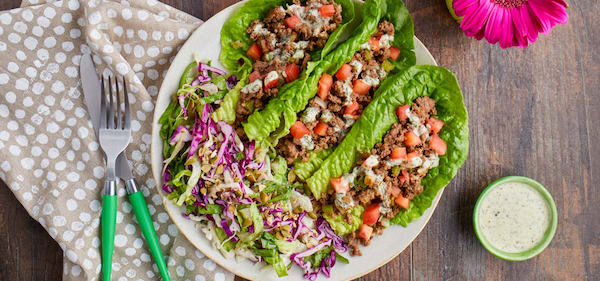 Beef fajita lettuce wraps green chef