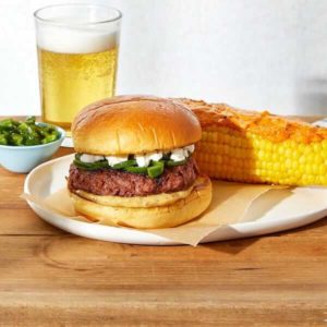 Jalapeno and Goat Cheese Beyond Burger blue apron